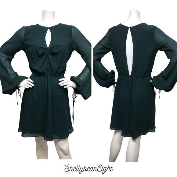 DRESS THE POPULATION Open Back Chiffon Mara Sexy L - Picture 1 of 13